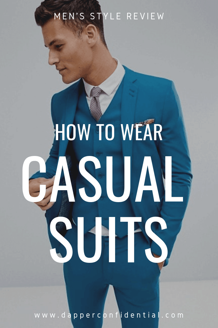 man in a blue casual suit
