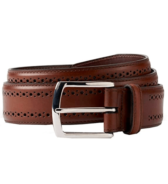 Brooks Brothers Leather Perforated Belt Dapper Confidential