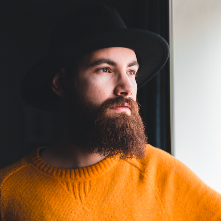 man with straight beard