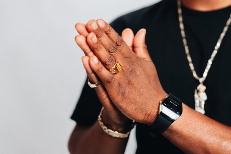 man wearing ring