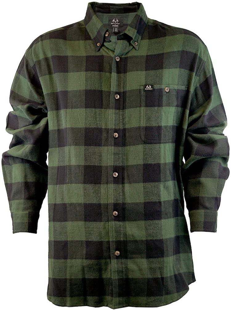 Staghorn Men's Realtree Long Sleeve Plaid Flannel