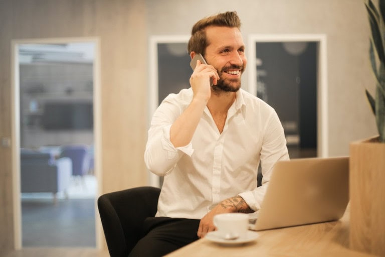 man wearing white shirt