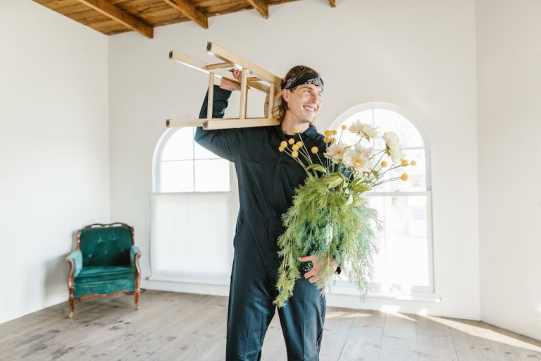 Man wearing stylish jumpsuit