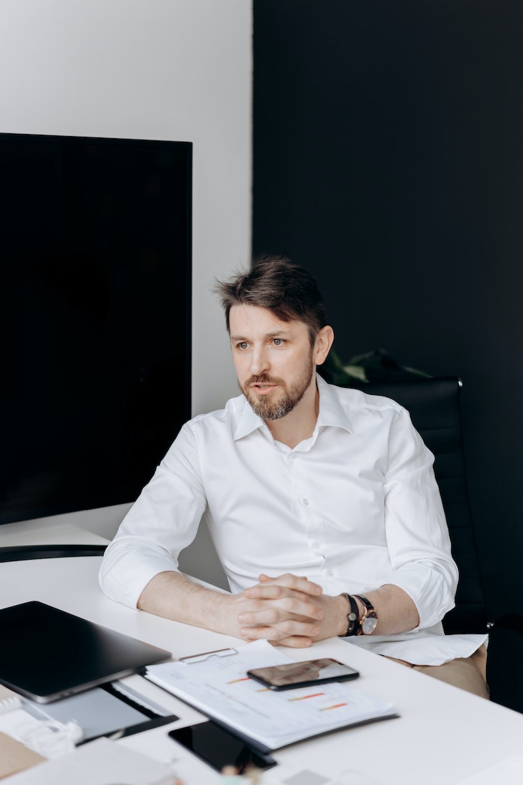 stylish man at office