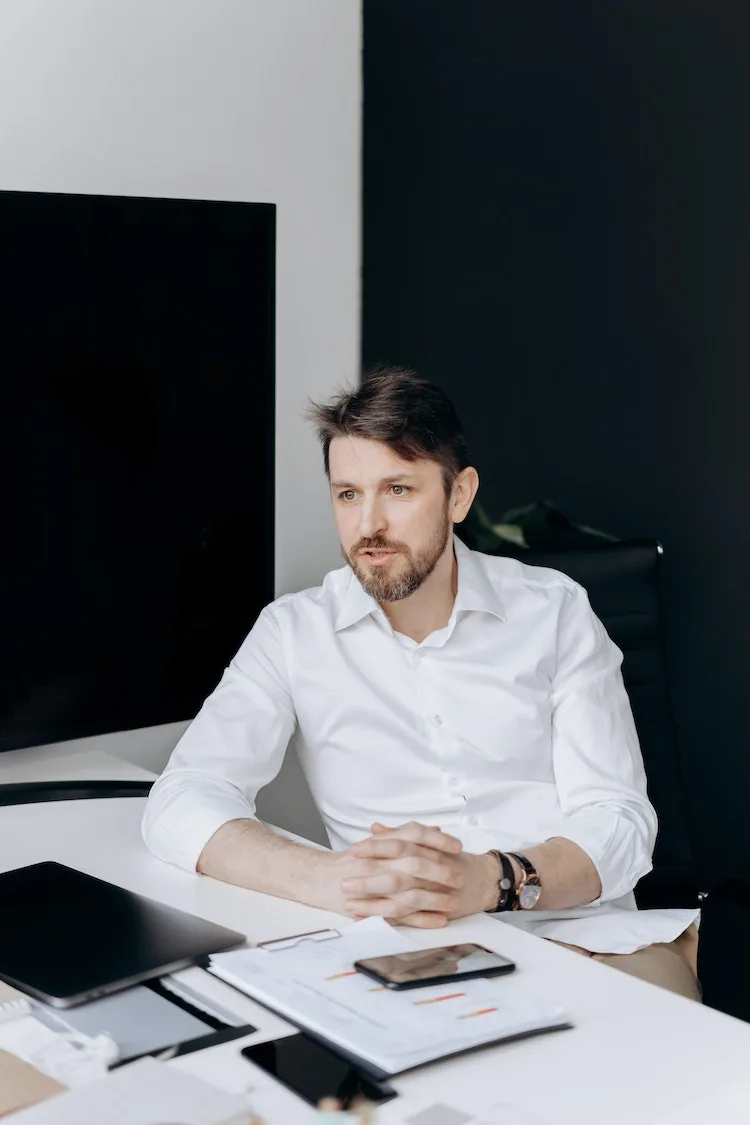 stylish man at office