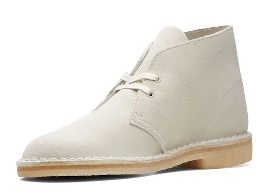 Clarks Desert Boot Off White Suede