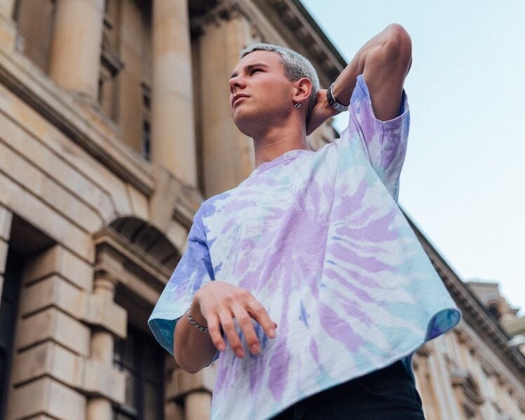 tie-dye menswear tshirt