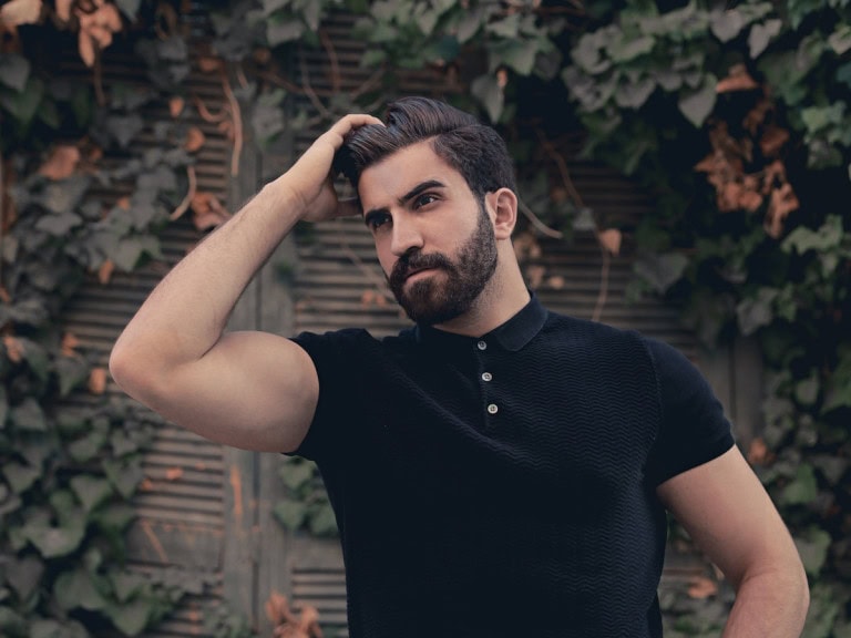 man with hair gel