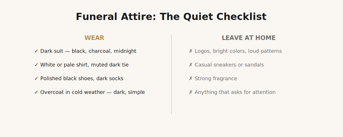Funeral attire checklist: what to wear and what to leave at home